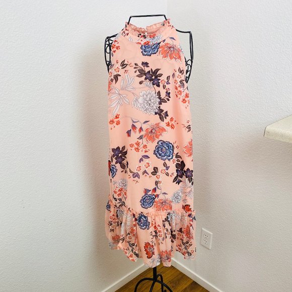 ABS COLLECTION Sleeveless Floral Dress NWT pink - Picture 2 of 14